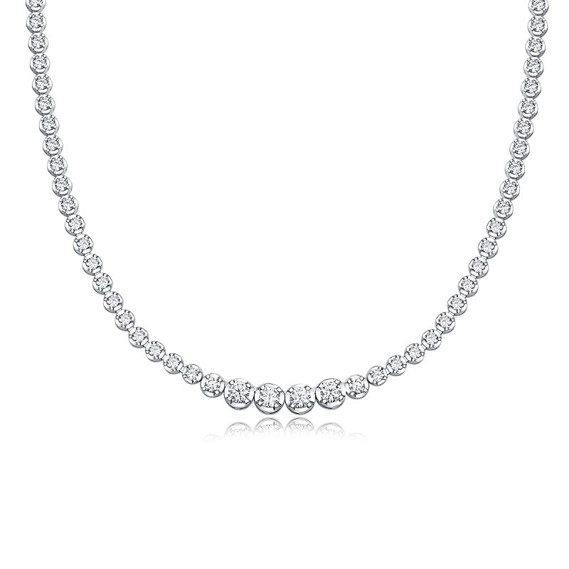 S925 Silver Moissanite Necklace - Light Temperament Clavicle Chain